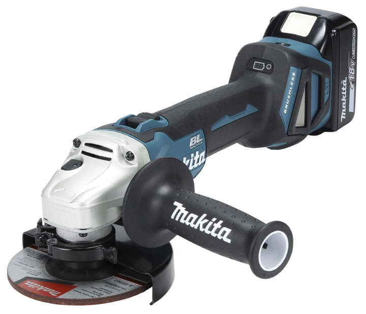 makita Winkelschleifer DGA511RTJ 18V / 5,0Ah, mit 2 Akkus, Ladegerät und Koffer